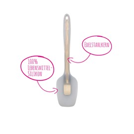 Kochblume Flexlöffel S 4er Set | Premium-Silikon | Hitzebeständig | Spülmaschinenfest | Farbe: rot