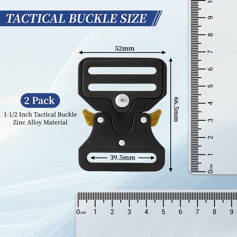 DEVPSISR 1-1/2 Inch Tactical Buckle Replacement 2 pack,Metal Buckle Clip