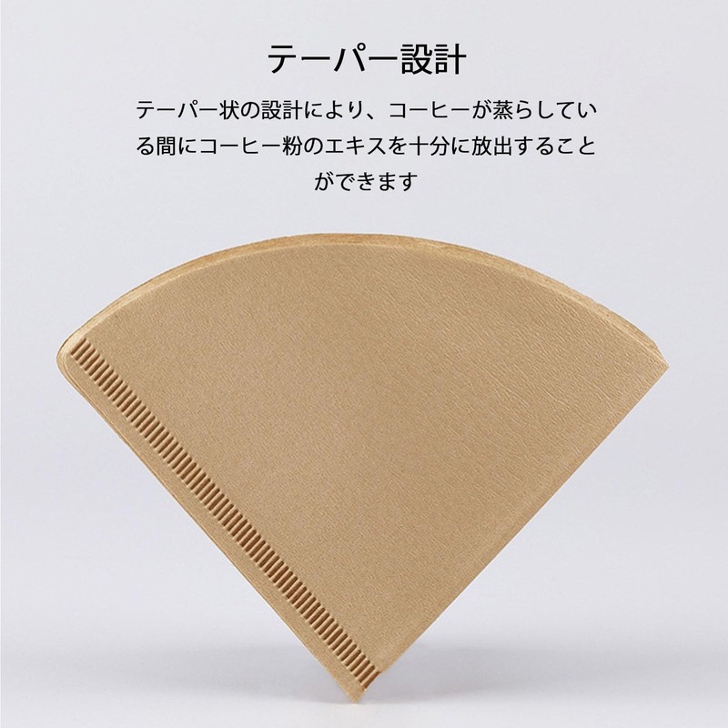 Coffee Filters, 1 to 4 Cups, V-Shaped Filter Paper, 100
