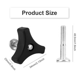 iwiio 2 Sets Lawn Mower Handle Parts, Universal Lawnmower Handle Wing Nut And Bolt, Triangle Knob Handle Replacement Parts for Honda & Most Lawn Mower Machine Accessories Supplies
