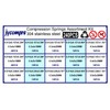 jycompre 240pcs Small Compression Springs Assortment Kit, 15Different Sizes 304