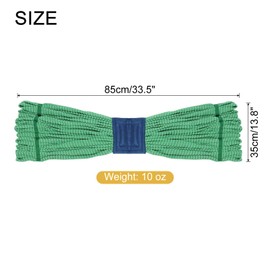MECCANIXITY Commercial Mop Head Replacement 10 Oz 33.5 Inch Absorbent Microfiber Wet/Dry Mop Floor Cleaning Mop Head for Home Industrial, Green