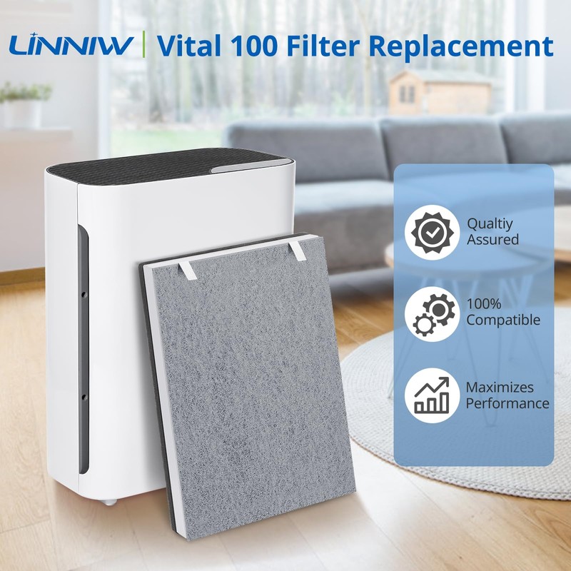 2 Pack Vital 100 HEPA Replacement Filter Compatible with LEVOIT