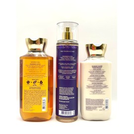 Bath and Body Work Sunset Glow Gift Set, Shower Gel 10 oz, Fine Fragrance Mist 8 oz, Body Lotion 8 fl oz, with Shea Butter & Vitamin E