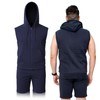 NOROZE Men's Sleeveless Hoodie & Short Tracksuit Set Casual Zipper