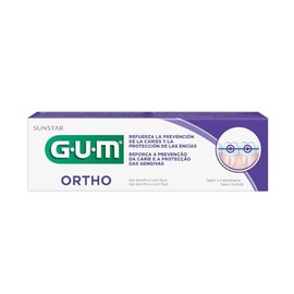 GUM - Crema Dental para Ortodoncia con Flúor e Isomalt, Protección de Encías y Esmalte, Prevención de Placa y Caries - Sabor Suave y Refrescante - 75 