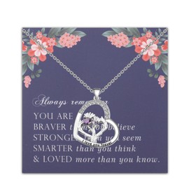 FEELMEM Sasenach Inspired Gift I Love You Forever Scottish Thistle Flower Pendant Necklace Scottish Wildflower Lover Gifts (Sasenach necklace)