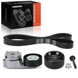 A-Premium Engine Serpentine Belt Drive Kit Compatible with Jeep Cars - WJ Series Grand Cherokee 1999-2004, TJ Series Wrangler 2000-2006 - 4.0L
