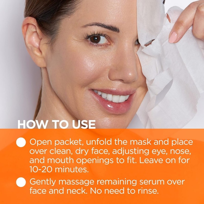 Andalou Naturals Instant Hydro Serum Facial Mask Single Face 0.6