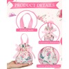 Liobelon 8 Pieces Floral Gift Bags with Handle, Flower Printed
