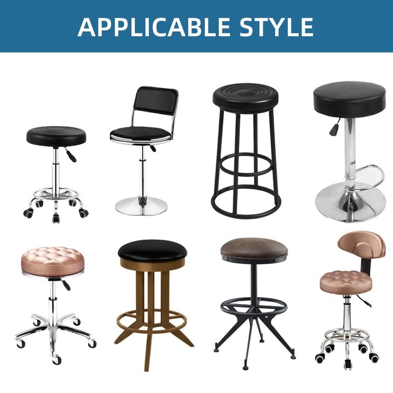 Shukii Bar Stool Covers 2 Pack - Soft Round Slipcover