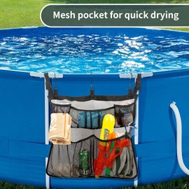 Pool Storage Net, Pool Storage Bag, Garden Pool Storage Organiser, Foldable Net Bag, Pool Toy Storage, Pool Accessories, Mesh Bag for Inflatable Toys, Swimming Circle