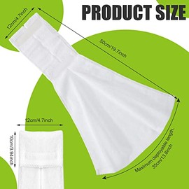 Moukeren Moukeren 6 Pcs Football Towel Cotton Quarterback Football Field Hand Towel with Hook and Loop Fastener for Sports Football Golf Gym Accessories(White)