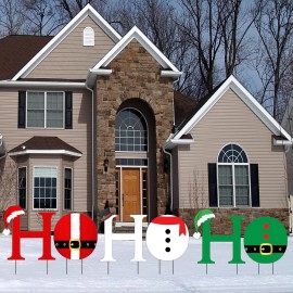 Rogue River Tactical Ho Ho Ho Santa Snowman Elf Christmas Classic Yard Sign f...