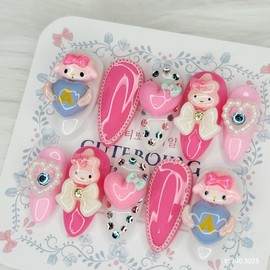 Pastel Toy Handmade Nail Tips - Almond S / 파스텔 토이 수제네일팁 - 아몬드S