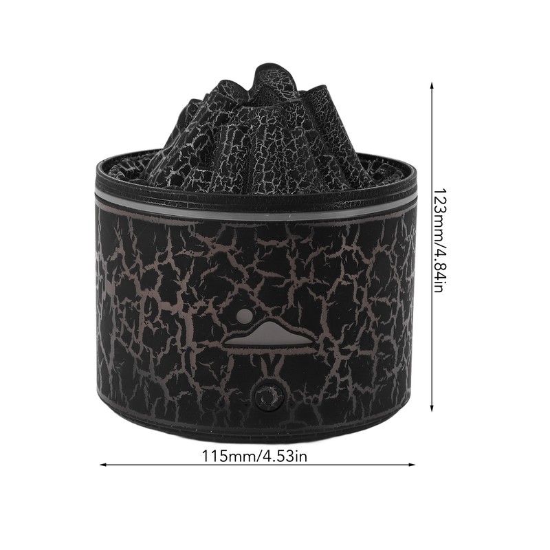 Volcano Diffuser 5V 180ml Relaxing Auto Off Warm Atmosphere Flame