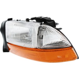 EIOFEVY Headlights Driver Side Clear Lens Headlamp W/Bulb for Dodge for Dakota 1997-2004 for Durango 1998-2003 Left with Park Lamp Without Bracket Composite-Type CH2502122 55055111AI