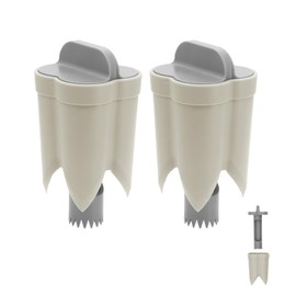 2 in 1 Pepper Seed Corer Remover, 2 Pcs Pepper Corer, Bell Pepper Cutter, Corer Tool Kitchen, Quickly Cutting, for Kitchen Home(Beige)