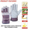 Foriox International Split Leather Work Gloves, 1, 3, 5 Pairs
