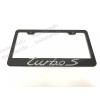 License Plate Frame Shop 1x "TURBO S" 3D Emblem BLACK