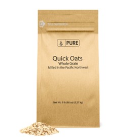 Pure Original Ingredients Quick Oats (5 lb) Breakfast Cereal, Whole Grain, Milled In The Pacific Northwest, Eco-Friendly Packaging,