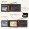 LEDEROW Men's Leather Wallet - Landscape Format Wallet with Gift