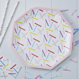 Ginger Ray Sprinkles Paper Party Plates X 8 - Pick And Mix