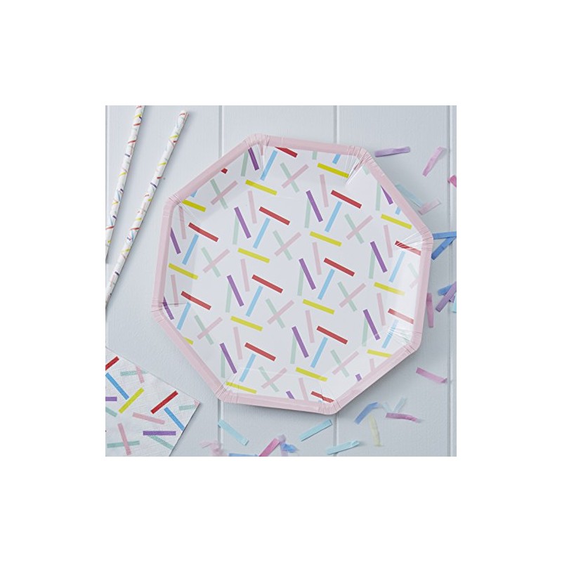 Ginger Ray Sprinkles Paper Party Plates X 8 - Pick