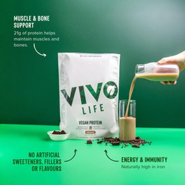 Vivo Vegan Protein Powder - 0.7 oz of Plant-Based Protein per Scoop, 30 Servings (31.7 oz) (Vanilla) (31.7 oz, Vanilla)