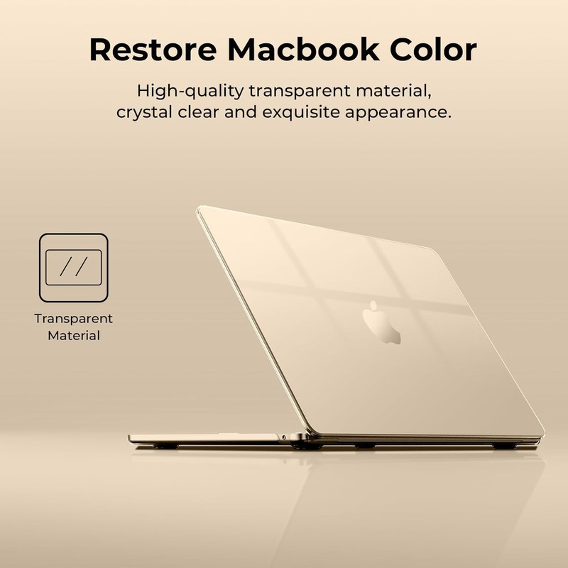 EooCoo Compatible with MacBook Air 13 inch Case for 2025-2022