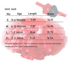 Beganly Baby Girls Soft Fluffy Ruffle Tulle Skirt with Nappy Cover Toddler Princess Party Tutu Sets with Flowers Headband, red