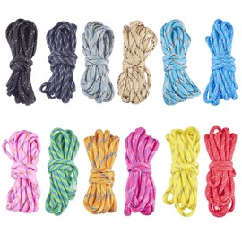 Sparkeads 26.25 Yards Paracord Rope 4 mm Outdoor Survival Rope Set Mixed Color Polyester Rope for Bracelet Making Lanyard Key Chain Shoelace