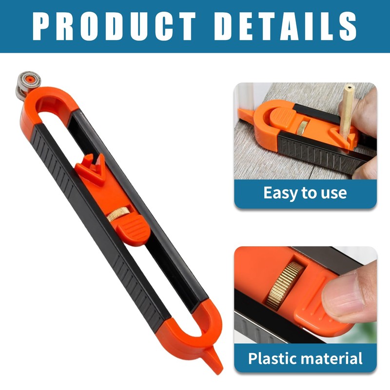 Contour Gauge,Woodworking Tiles Flooring Carpenters Scribing Marking Accurate Portable Tool