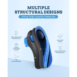 QBK alivio de la fascitis plantar, insertos ortopédicos, alivio del dolor de pies, metatarsalgia, espolones calcáneos, eversión, inversión Plantillas ortopédicas cómodas M