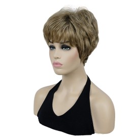 Lydell 6" Short Straight Wavy Women Wigs Hair Synthetic Full Wig (14-24)