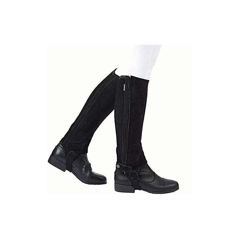Dublin Childrens Suede Half Chaps II Brown - Concealed YKK