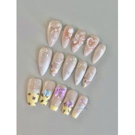 Innocent Nail Lace Pure Moment 3 types - Butter Ribbon / 청순네일 레이스 퓨어 모먼트 3종 - 버터리본