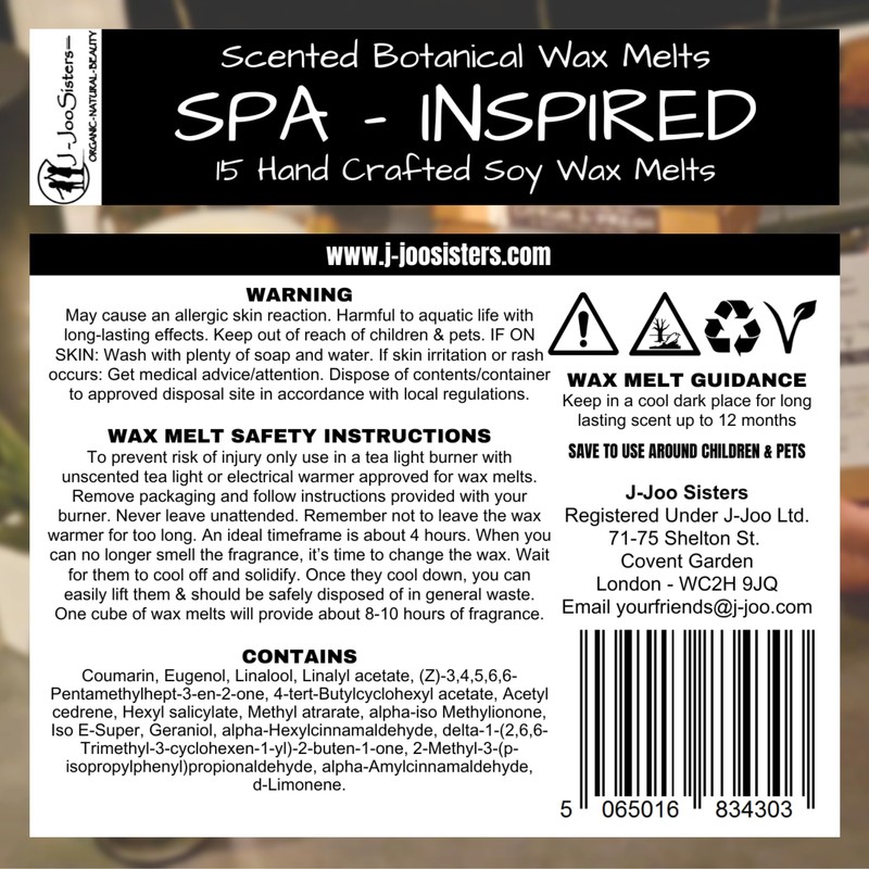 SPA-Inspired Highly Scented Botanical Wax Melts Collections (15 x 13.5g
