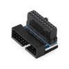 DGZZI USB 3.0 90 Degree Adapter Black USB 3.0 19Pin/20Pin