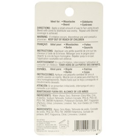 Clubman Pinaud Moustache Wax with Free Brush/Comb Applicator, Chestnut, 0.5 Ounce