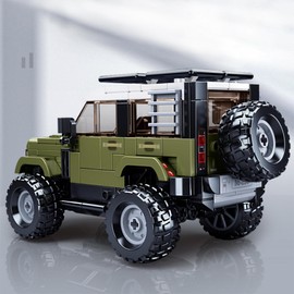 HIGH GODO Off-Road Car Building Set for Adults, City Truck Toys, Pickup Cars Collectible Decor Model Kits, Cool Vehicle Gifts Ideas for Teens Boys Girls Age 8+ (317 Pieces)