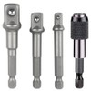 FQZMQBQ Impact Socket Adapter 4 Pack 1/4" 3/8" 1/2" Hex