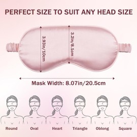 2 Pack Sleep Mask, Blackout Eye Mask,Super Soft Silk Eye Mask for Women Men,Eye Sleep Shade Cover, Blocks Light Reduces Puffy Eyes Gifts (Pink, Black)