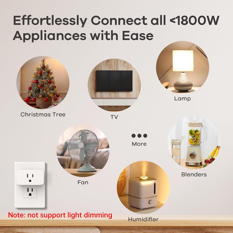 Linkind Matter Smart Plug, Work with Apple Home, Siri, Alexa,