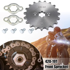 Motoforti 420 19T 17mm Motorcycle Front Engine Sprocket for Honda 50cc 70cc 90cc 110cc 125cc Dirt Pit Bike Mini Bike ATV