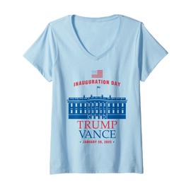 Womens Trump Vance Inauguration Day 2025 January 20 2025 President V-Neck T-Shirt