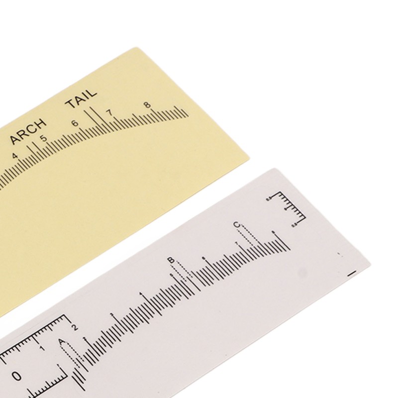 100pcs Adhesive Eyebrow Ruler Disposable Eyebrow Ruler Stencils Eyebrow Guide