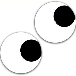 Plastic Waffles Set of 2 Big Googly Eyes #3 Slipmat Turntable 12" Scratch Pad Slip Mat x2