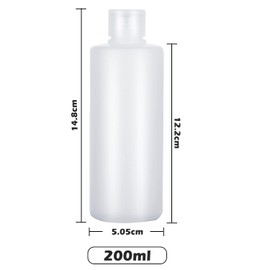 MFUOE 2Pcs 200ml Travel Bottles with Flip Cap Empty Plastic Soft Tube Squeeze Bottle Reusable Cosmetic Bottles for Lotion Toiletries Shampoo