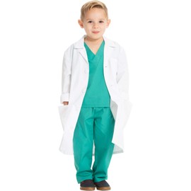 Cherokee Kids Scrubs Lab Coat CK430, M, White